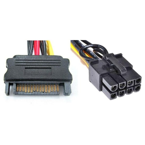 Works Works 22-100-40 SATA 15-Pin To PCI Express 6 Plus 2-Pin Cable Adapter; 14.75 in. Long 22-100-40 - main